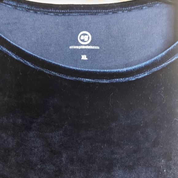 Adriano Goldschmied velvet long sleeve ruffle top - Picture 2 of 6